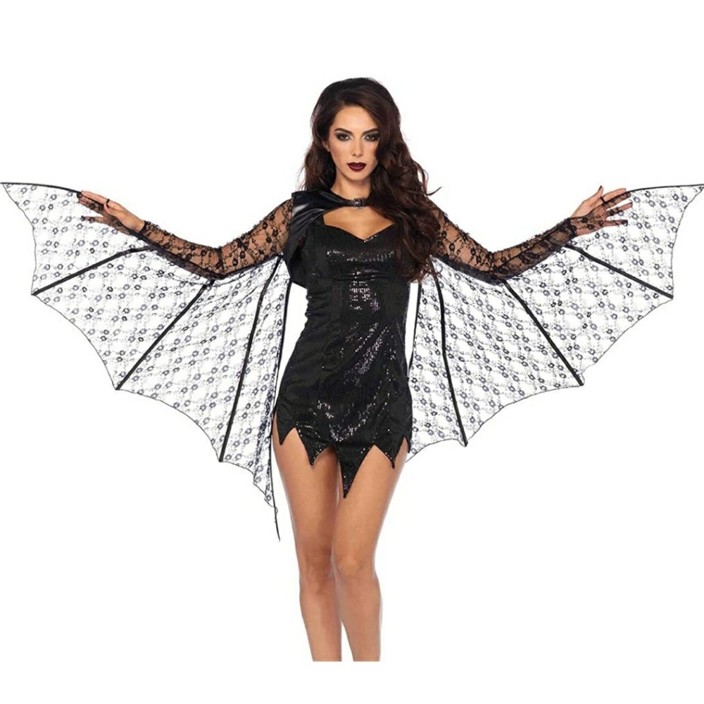 Lace bat wing shrug costume